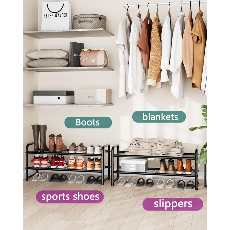 Two tier closet organizer hot sale